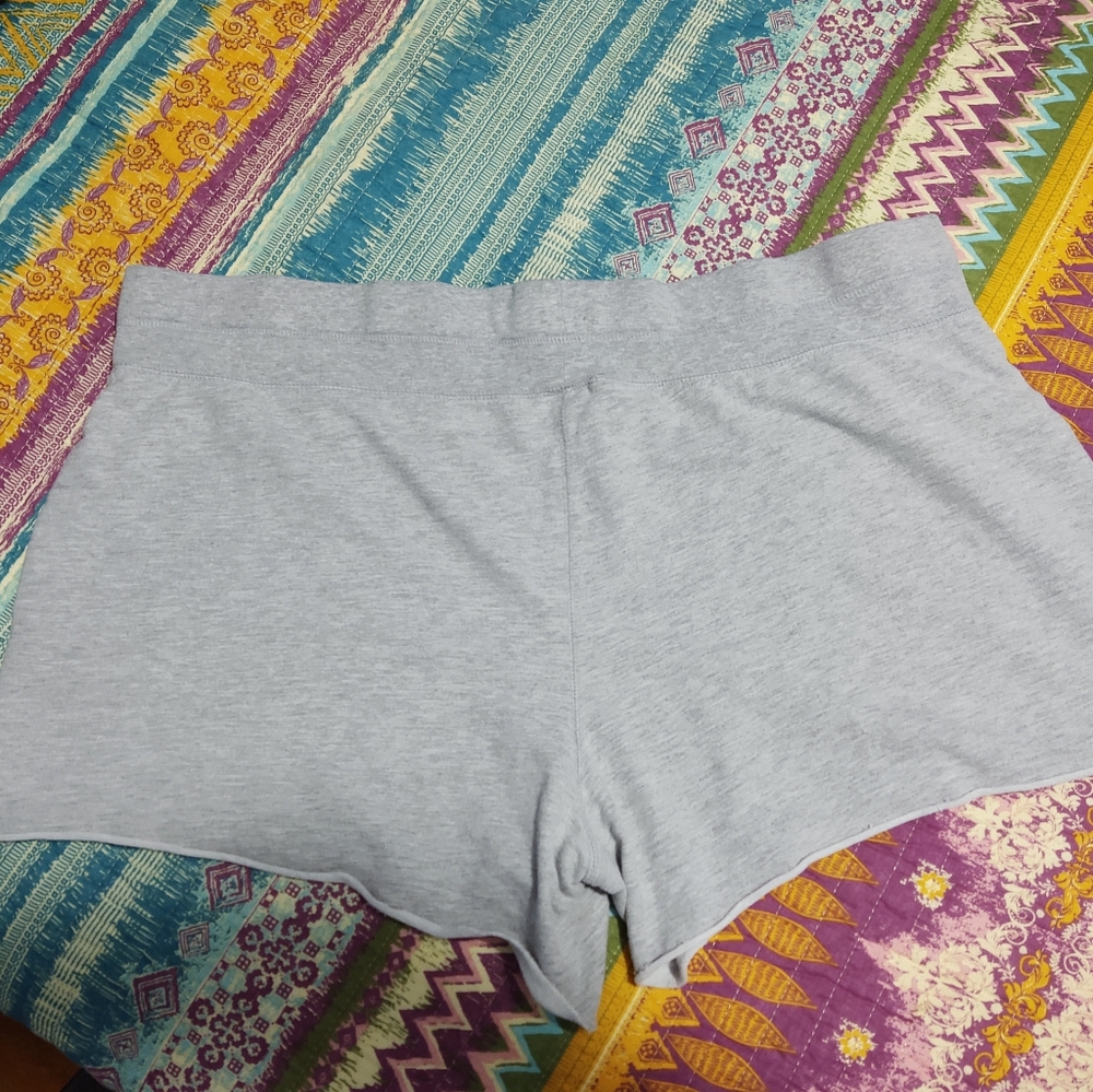 Raw edge french terry lounge shorts